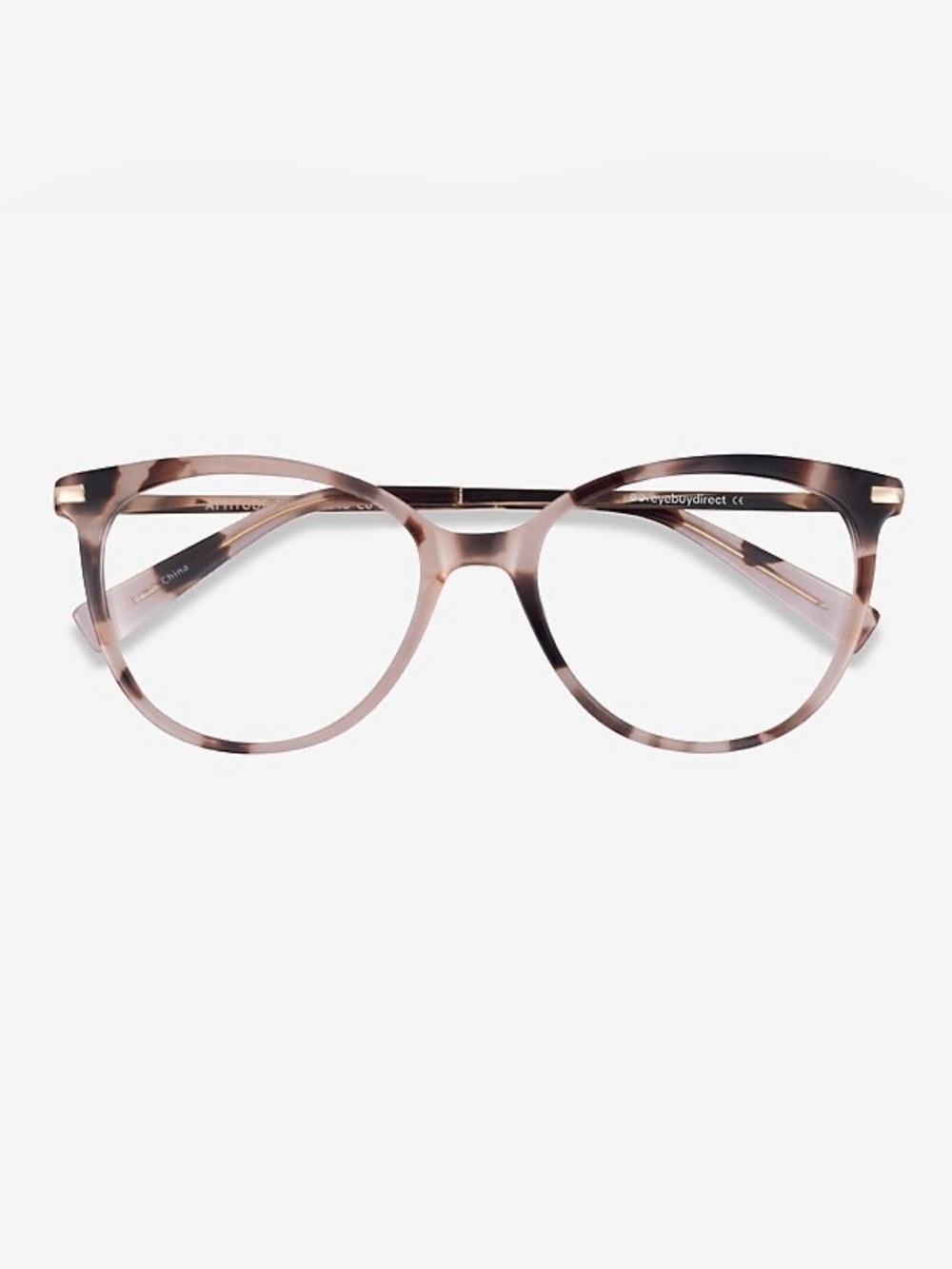 Attitude Cat Eye Pink Ivory Tortoise Prescription Eyeglasses
